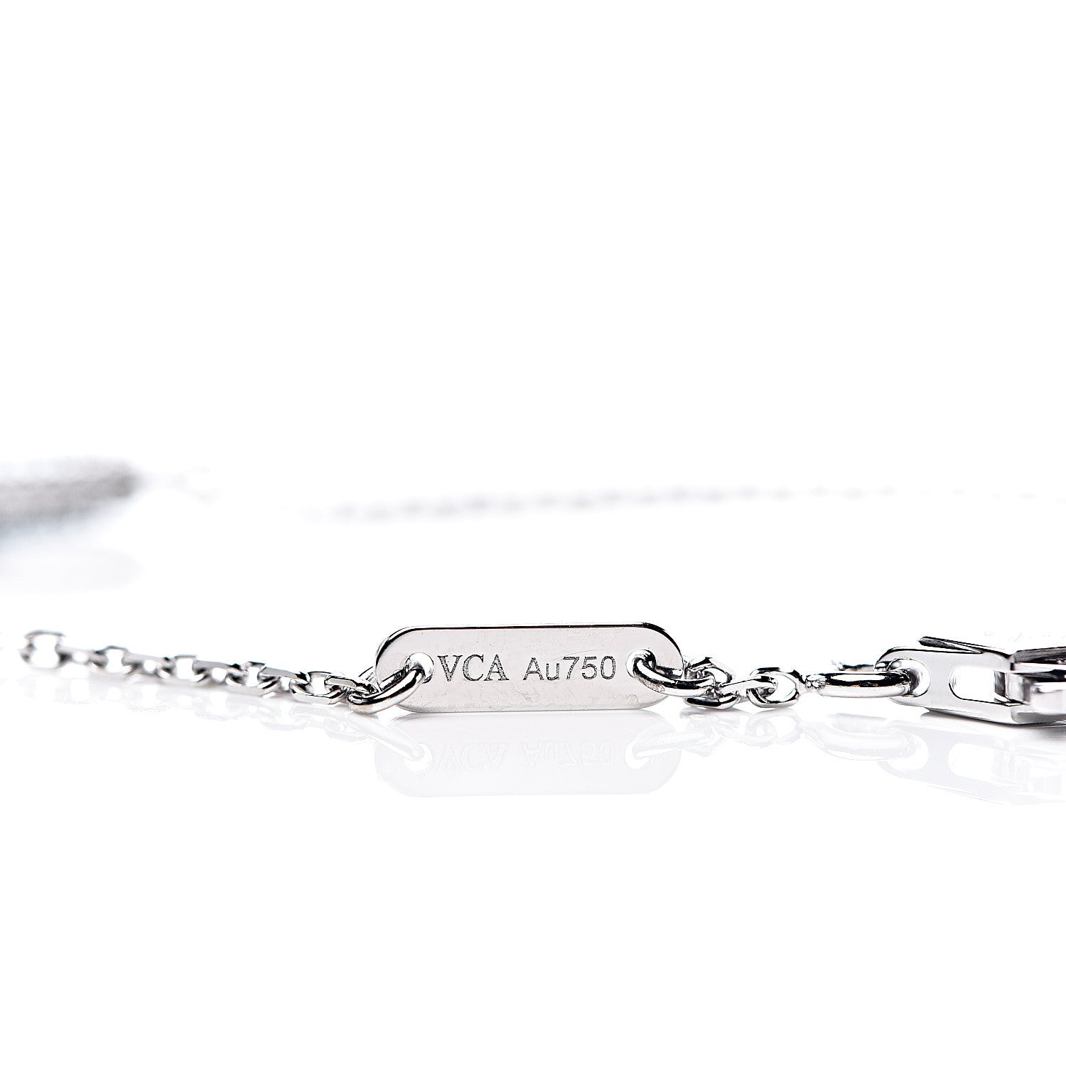 Van Cleef & Arpels 18K White Gold Turquoise Sweet Alhambra Butterfly Bracelet 5 of 7