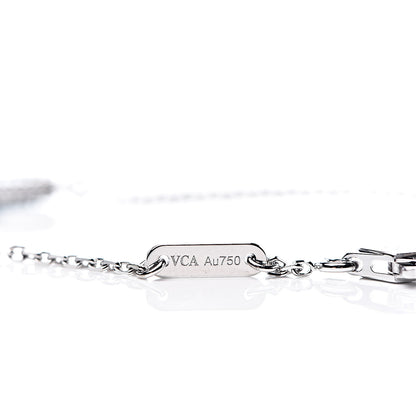 Van Cleef & Arpels 18K White Gold Turquoise Sweet Alhambra Butterfly Bracelet 5 of 7