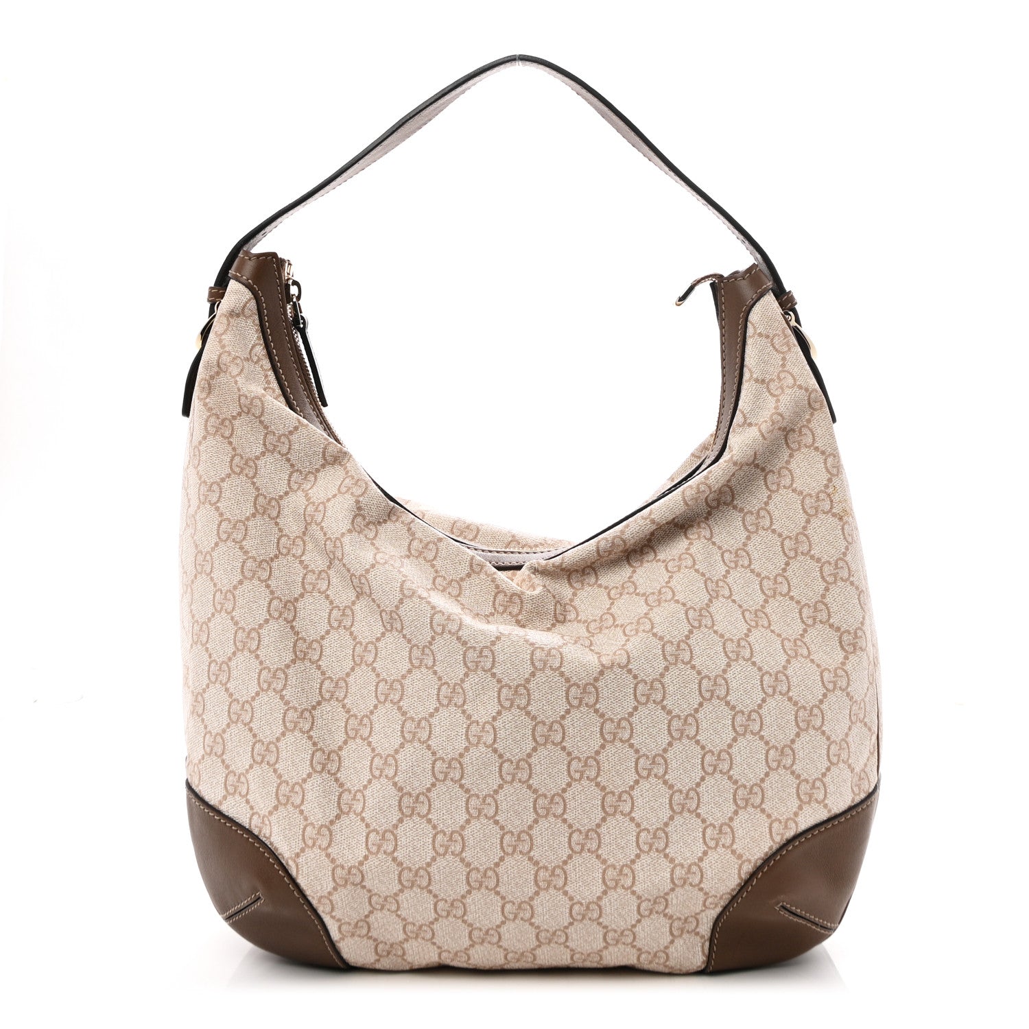 Gucci GG Supreme Monogram Margaux Calfskin Medium Nice Hobo New Mystic White Beige Brown 1 of 11