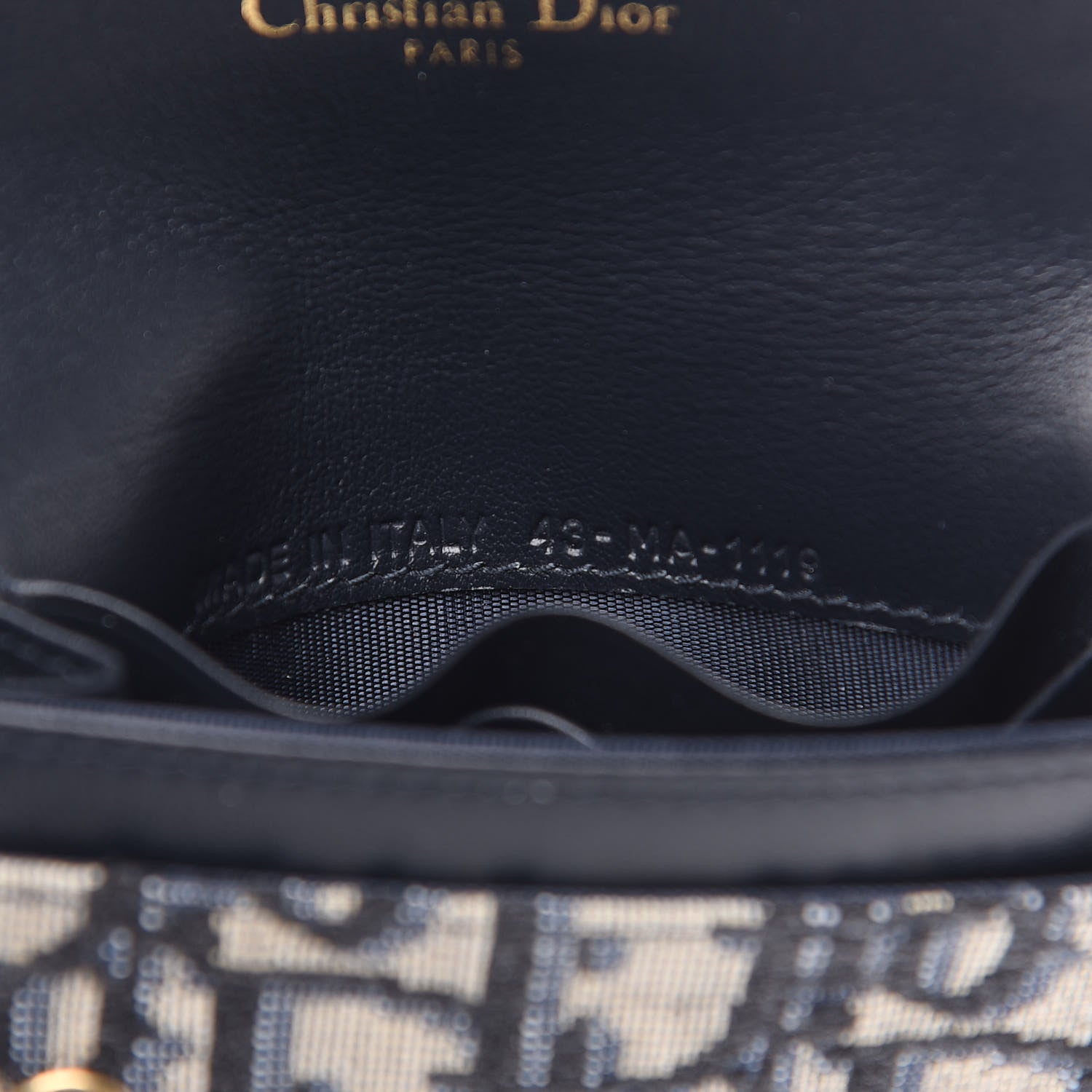 Christian Dior Oblique Saddle Card Holder Blue 6 of 8
