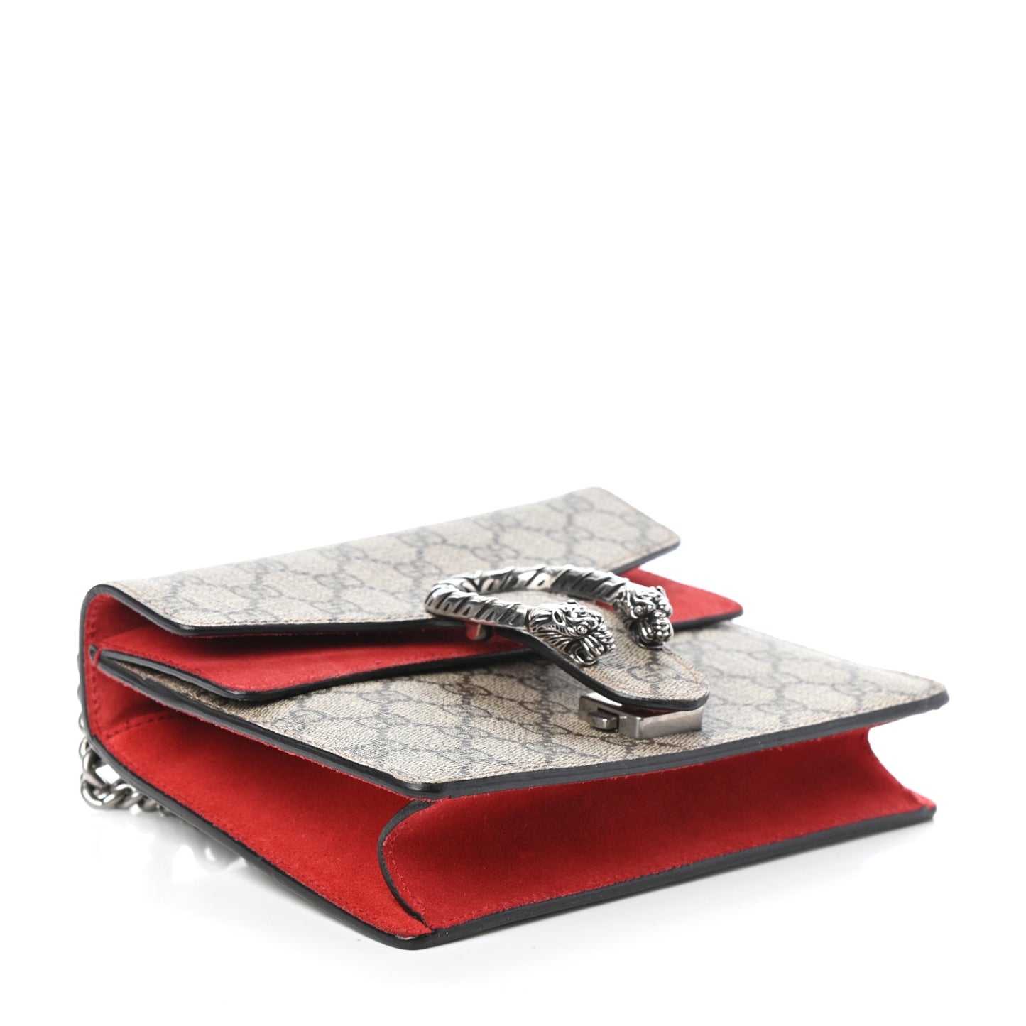 GG Supreme Monogram Mini Dionysus Shoulder Bag Hibiscus Red