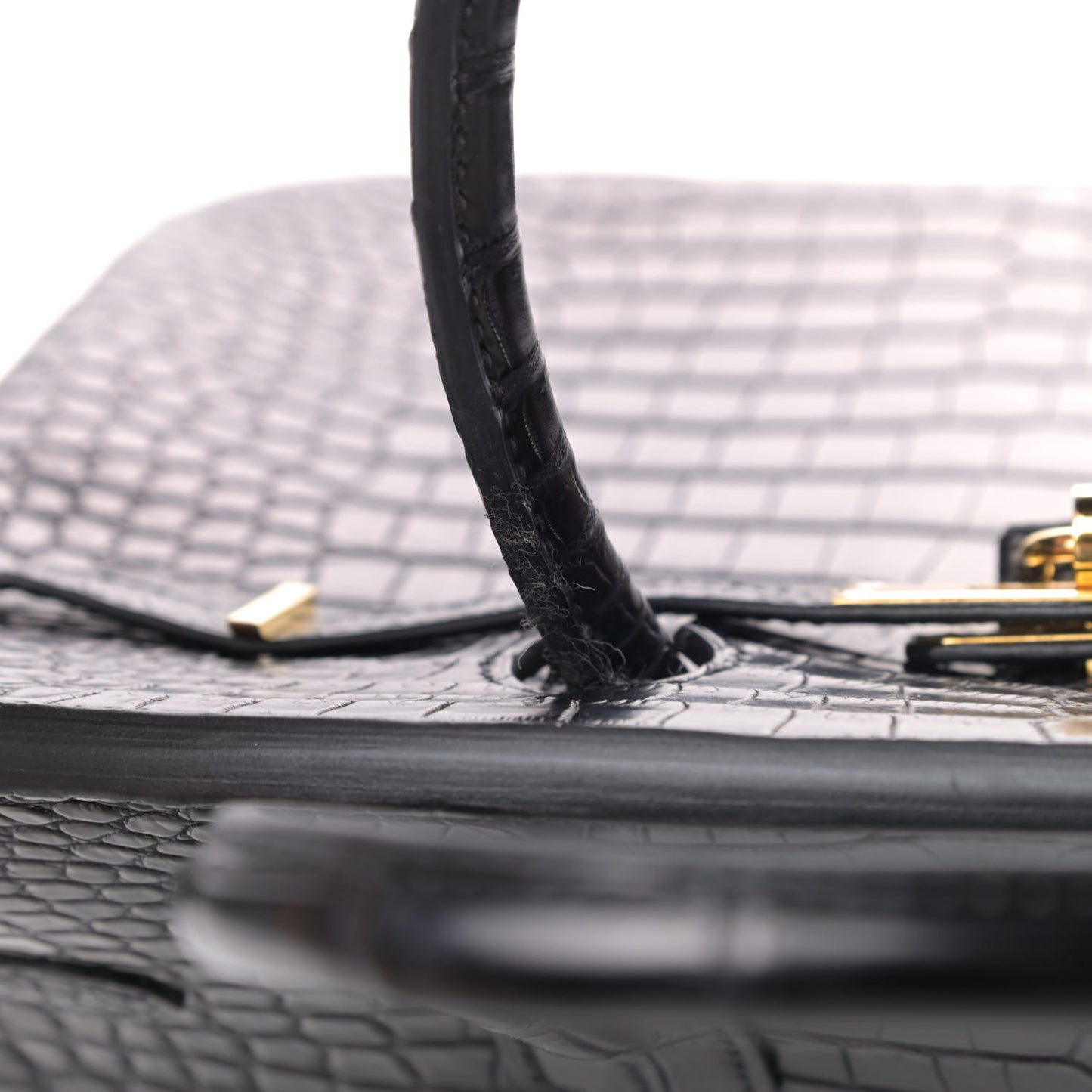 Matte Porosus Crocodile Birkin 35 Black
