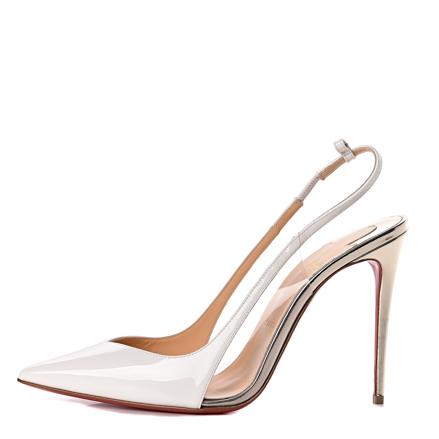 Patent PVC Optichoc 100 Pumps 40.5 White Light Gold