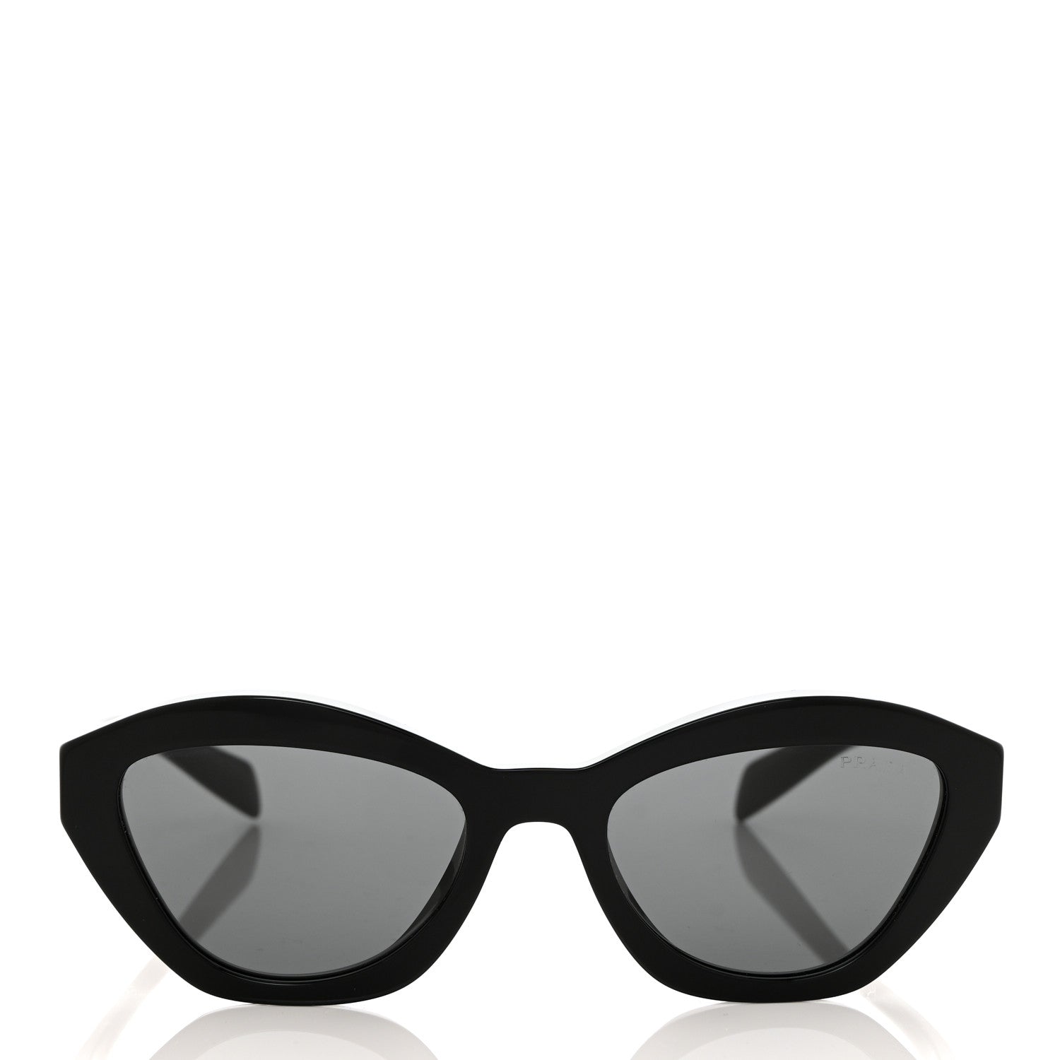 Prada Acetate Logo Sunglasses SPR A02-F Black 2 of 8