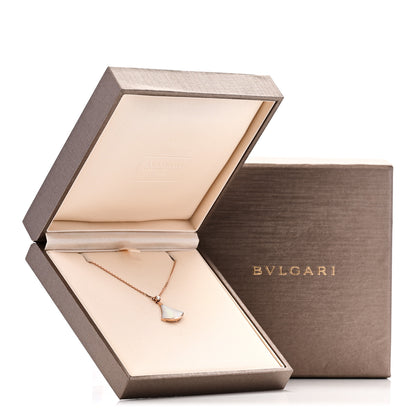Bulgari 18K Rose Gold Diamond Mother of Pearl Divas' Dream Pendant Necklace 5 of 5
