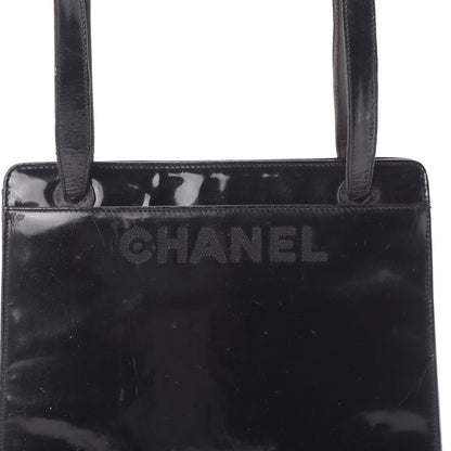 Chanel Patent Logo Tote Black 11 of 13