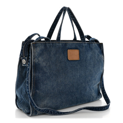 Telfar Denim Medium Shopping Bag Blue 3 of 10