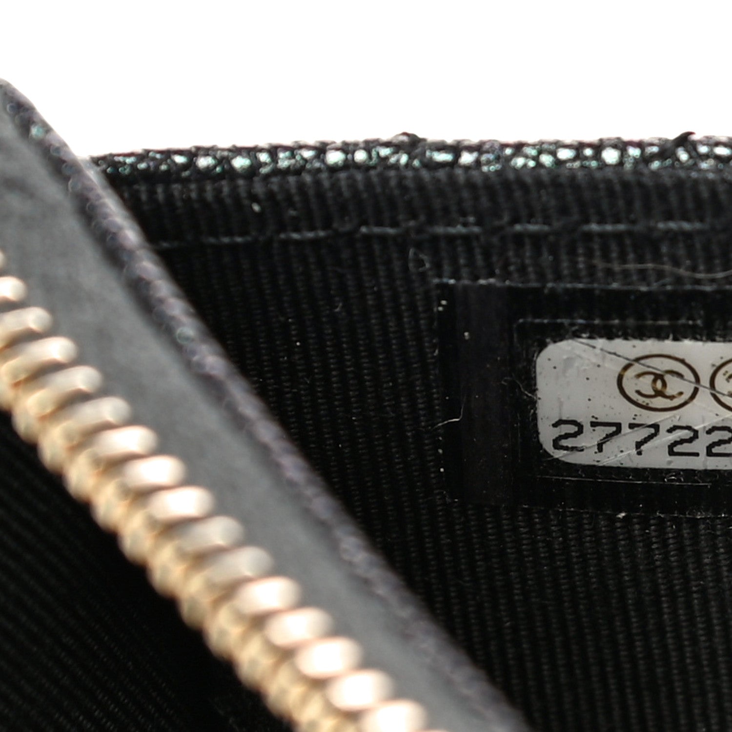 Chanel Iridescent Caviar Quilted Classic Pouch With Handle Black 7 of 11