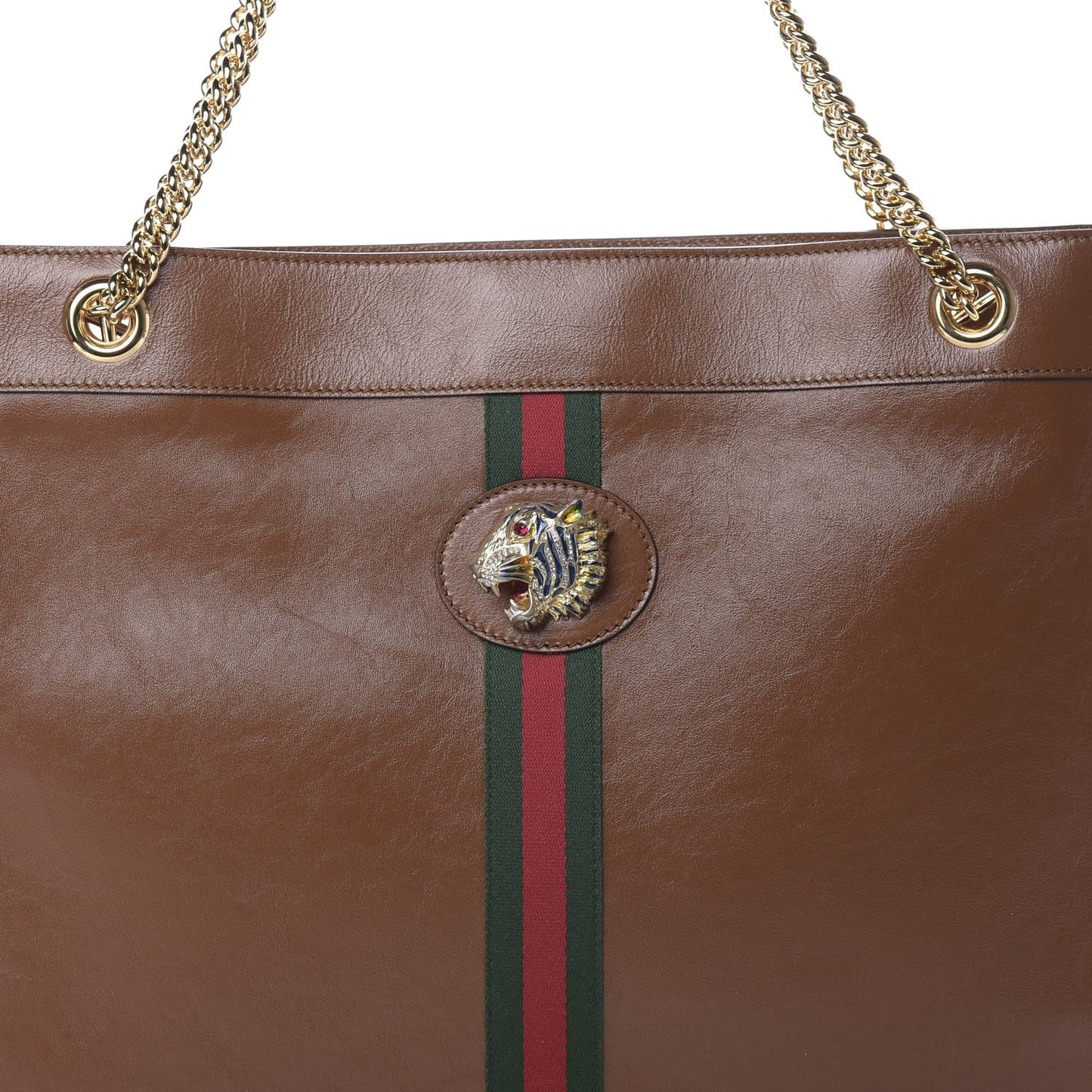 Calfskin Large Rajah Chain Tote Cuir