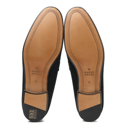 Gucci Suede Web Mens Horsebit Loafers 9 Black 5 of 11