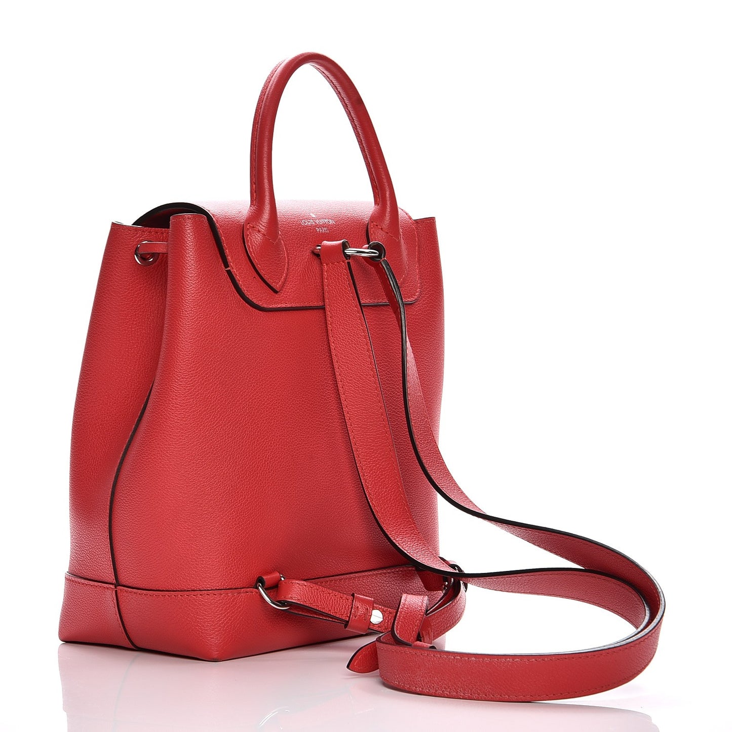 Soft Calfskin Lockme Backpack Rubis