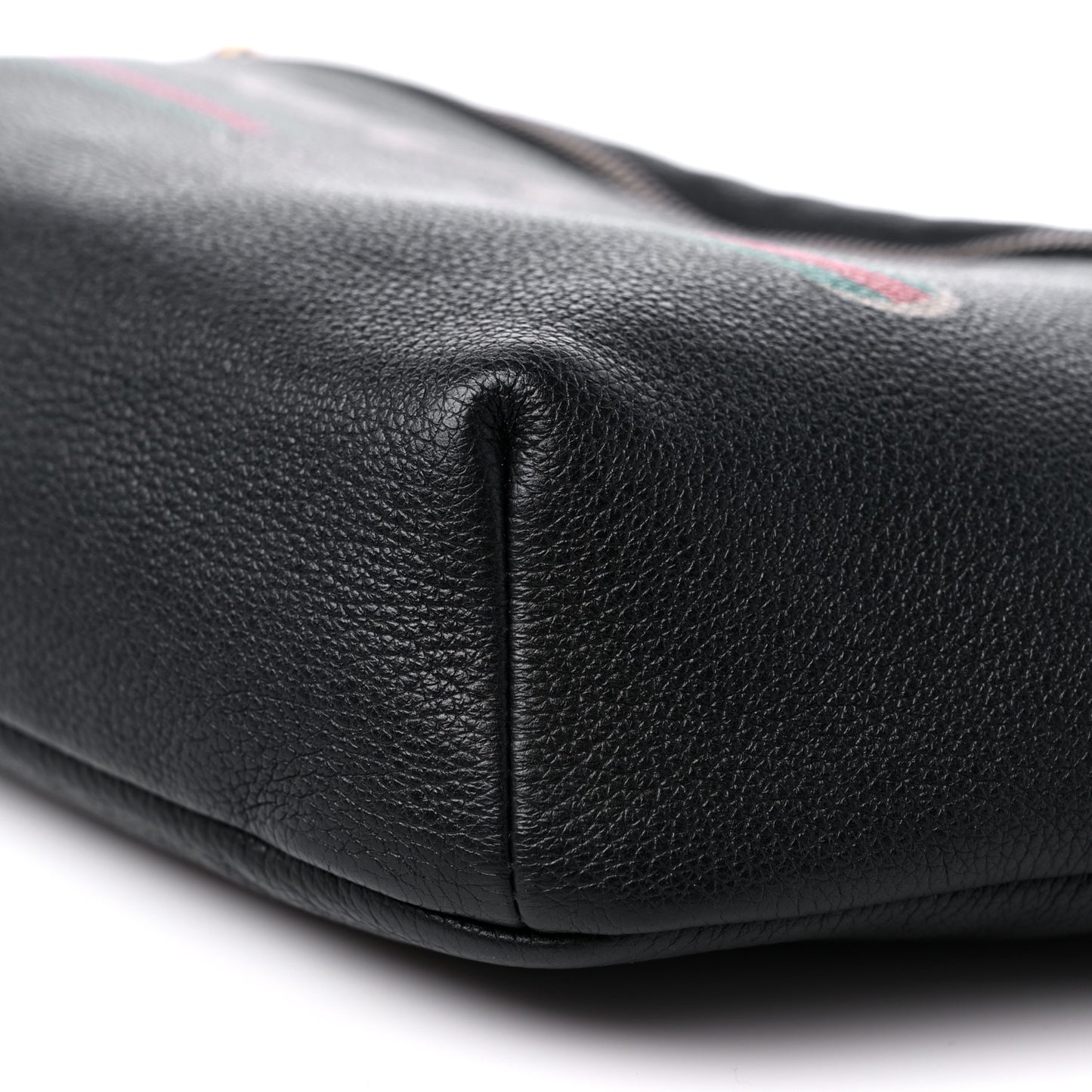 Grained Calfskin Logo Belt Bag Black