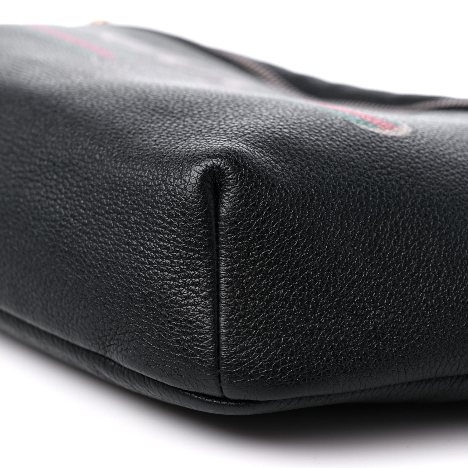 Gucci Grained Calfskin Logo Belt Bag Black 9 of 10