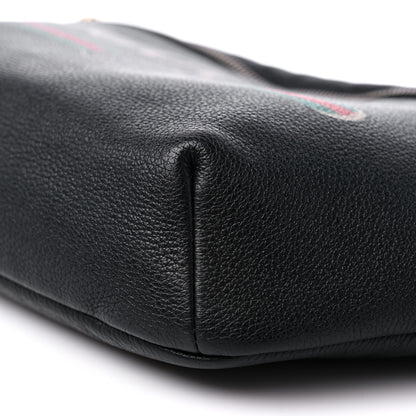 Gucci Grained Calfskin Logo Belt Bag Black 9 of 10