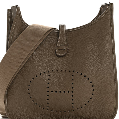 Hermes Taurillon Clemence EVELYNE III PM Etoupe 8 of 13