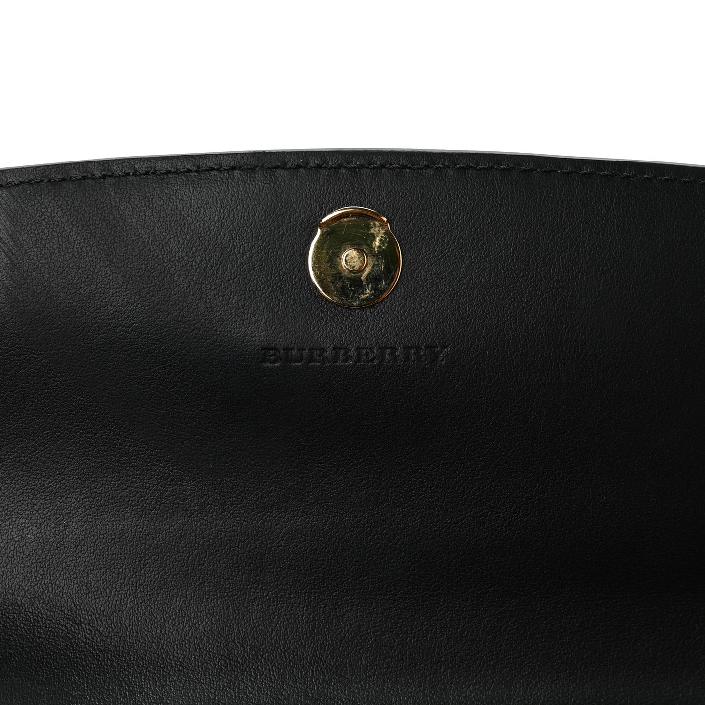 Grainy Calfskin House Check Henley Wallet On Chain Black