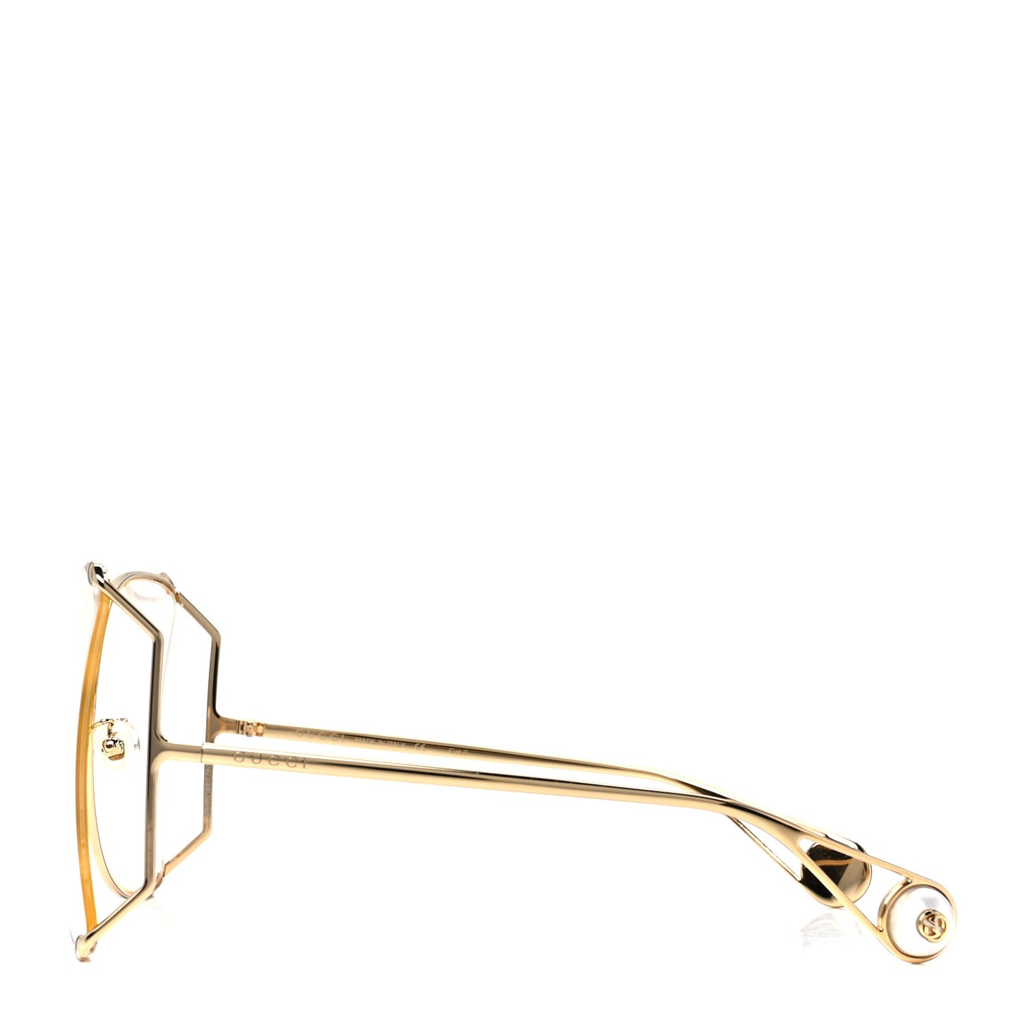Metal Oversized Round Sunglasses GG0252S Gold