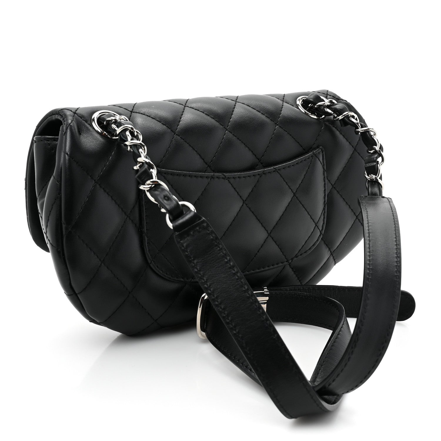 Chanel Calfskin Quilted CC Uniform Flap Belt Bag Black 3 of 11
