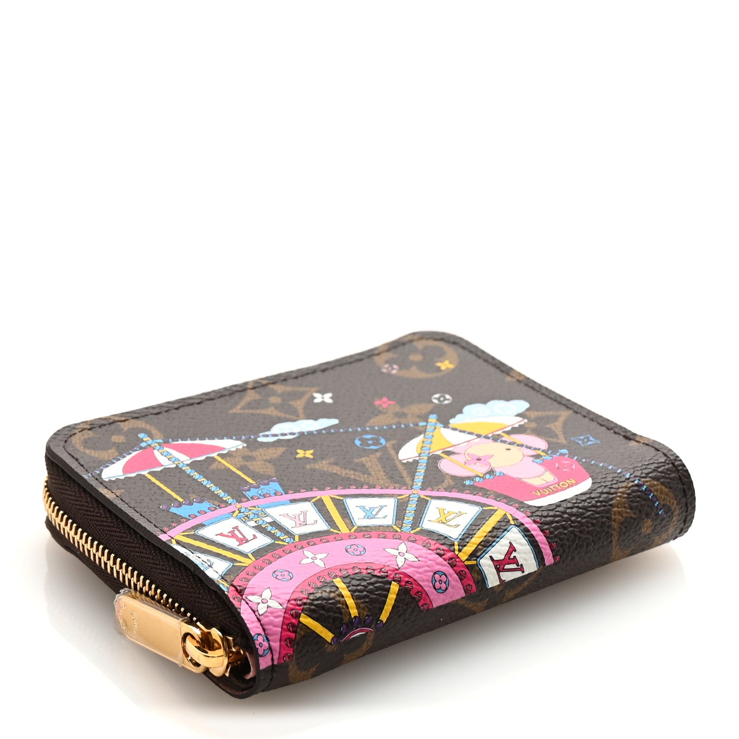 Louis Vuitton Monogram 2020 Christmas Animation Big Wheel Zippy Coin Purse Rose Ballerine 4 of 7