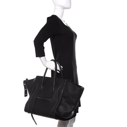 Celine Supple Calfskin Large Phantom Luggage Black 2 of 13