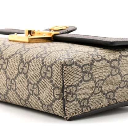 Gucci GG Supreme Monogram Calfskin Mini Ophidia Top Handle Bag Beige Ebony New Acero 9 of 15
