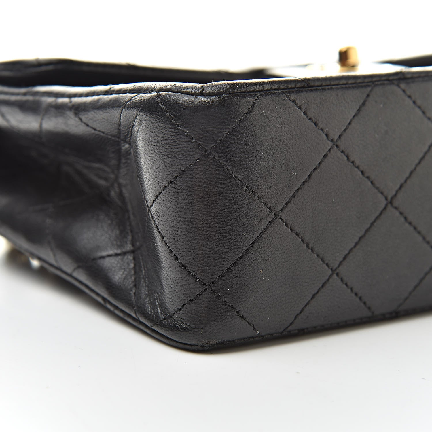 Chanel Lambskin Quilted Mini Square Flap Bag Black 10 of 15