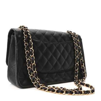 Chanel Caviar Quilted Jumbo Double Flap Black 3 of 12