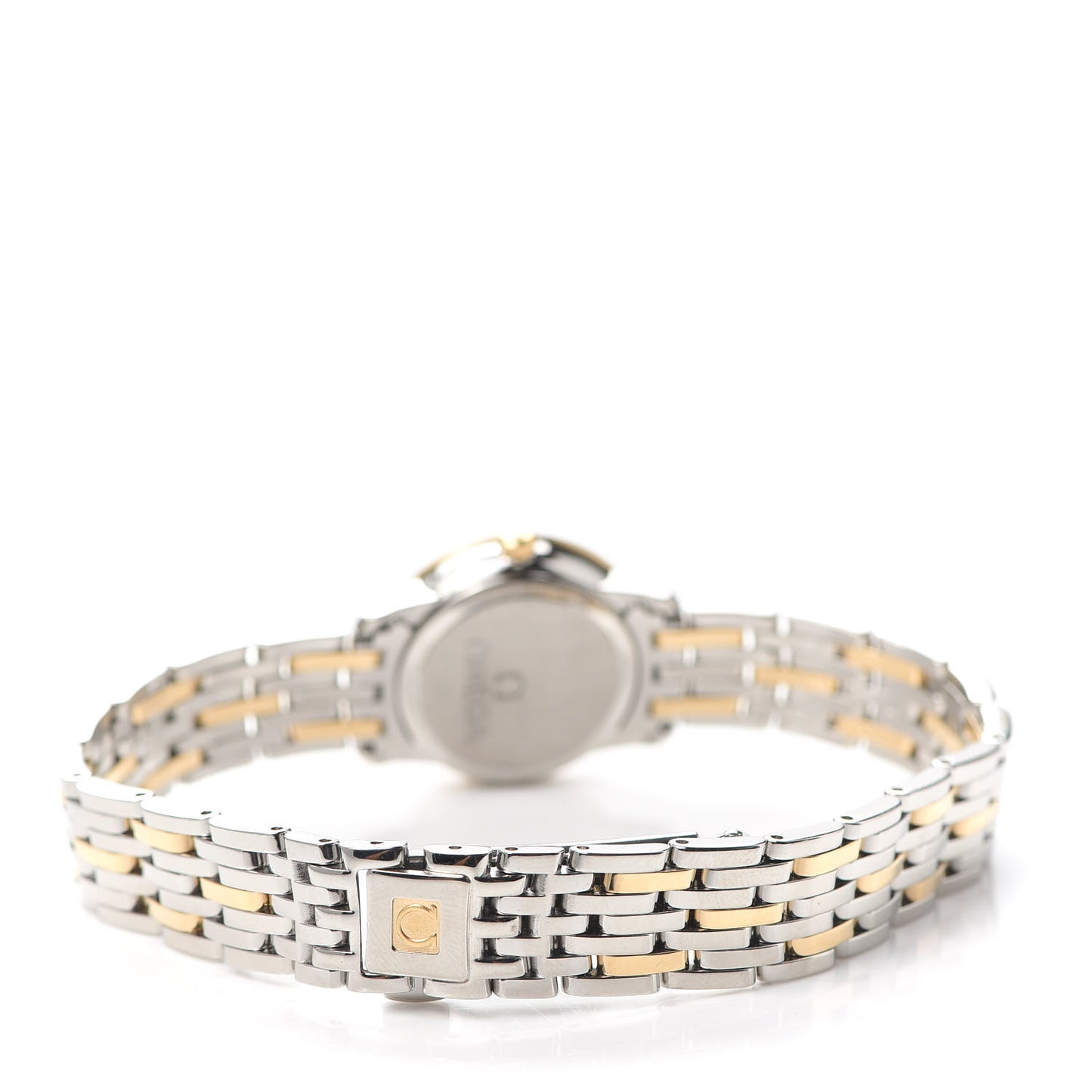 Stainless Steel 18K Yellow Gold Diamond Mother of Pearl 24mm De Ville Prestige Quartz Watch 424.20.24.60.55.001