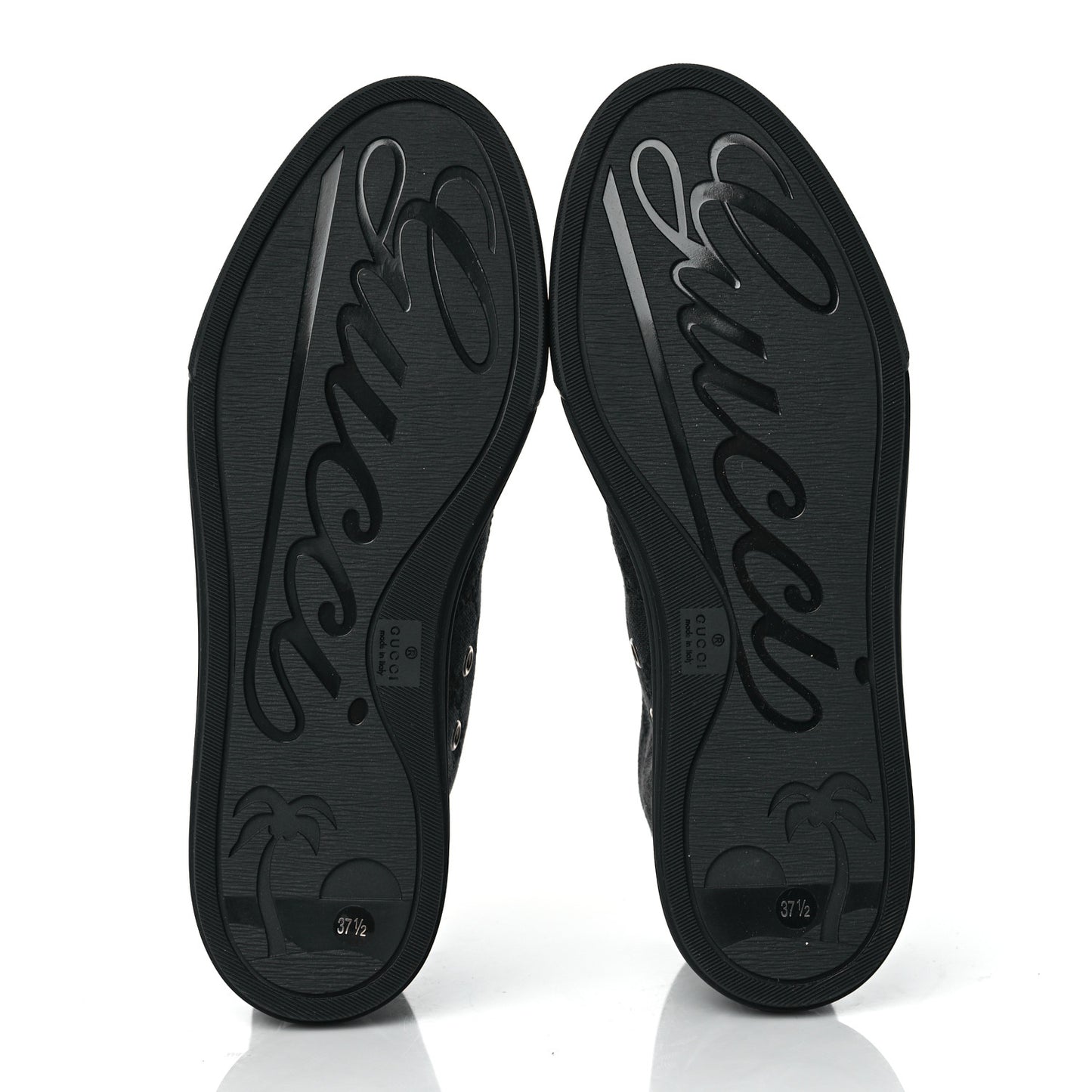 Monogram High Top Sneakers 37.5 Black