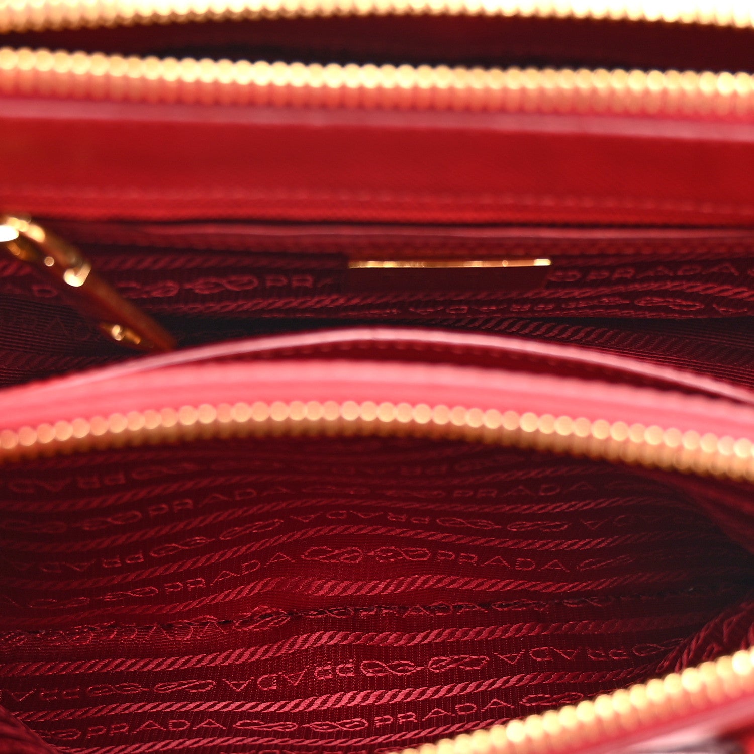 Prada Saffiano Lux Small Galleria Double Zip Tote Fuoco 7 of 12