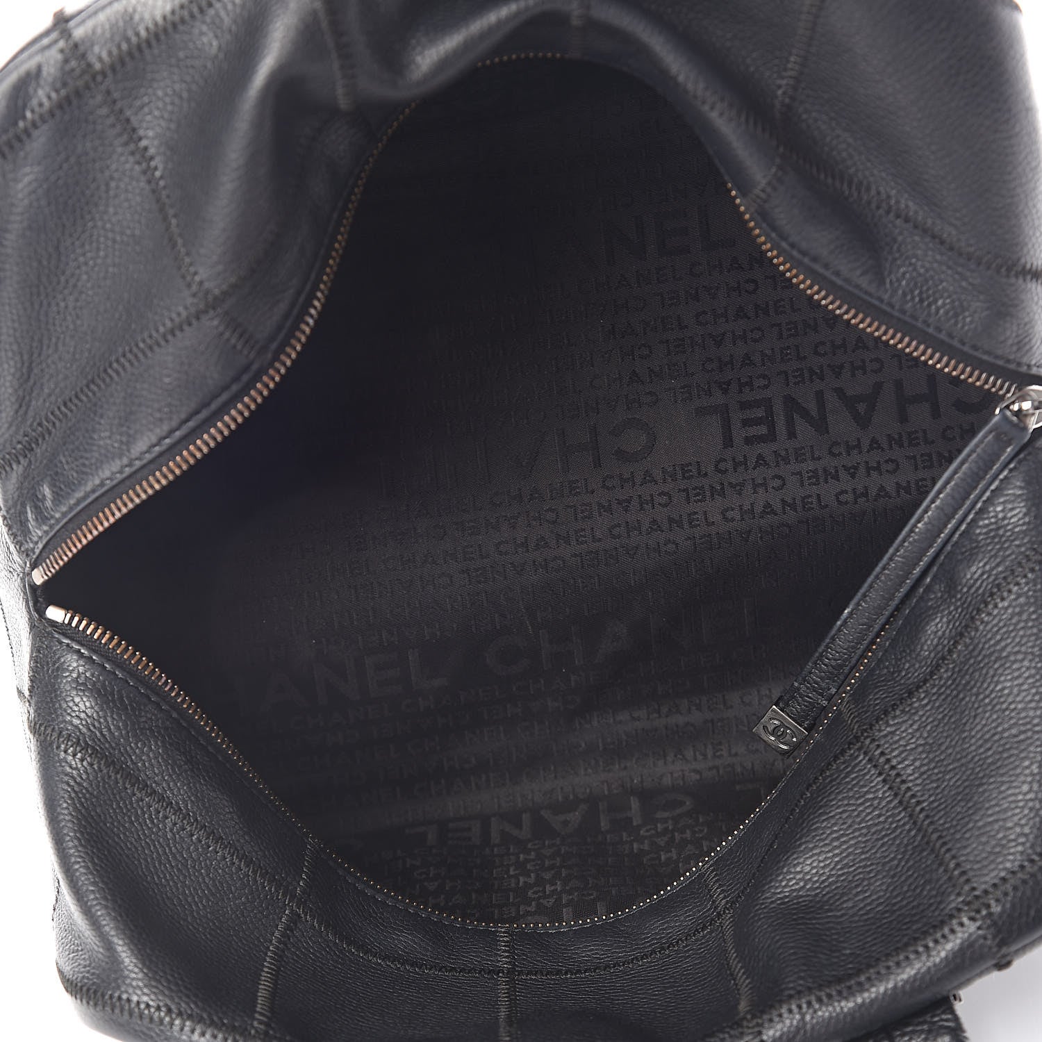 Chanel Caviar Square Stitched Bowler Black 5 of 10