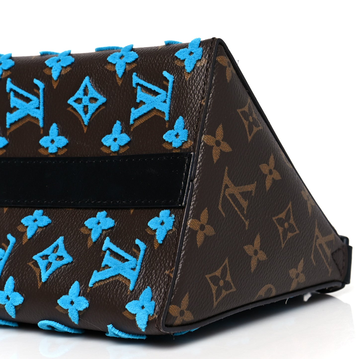 Monogram Tuffetage Triangle Messenger Turquoise