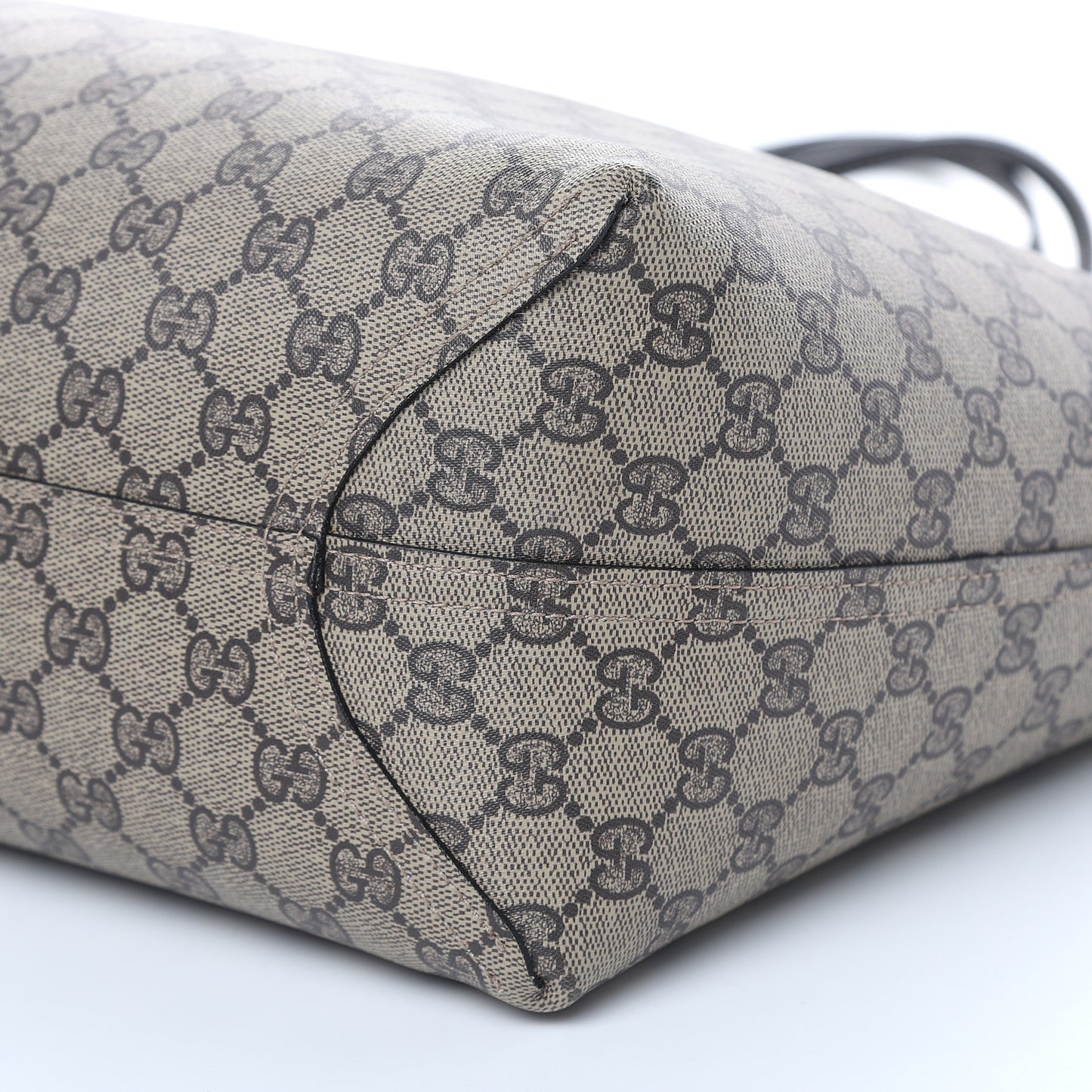 GG Supreme Monogram Large Reversible Tote Beige Black