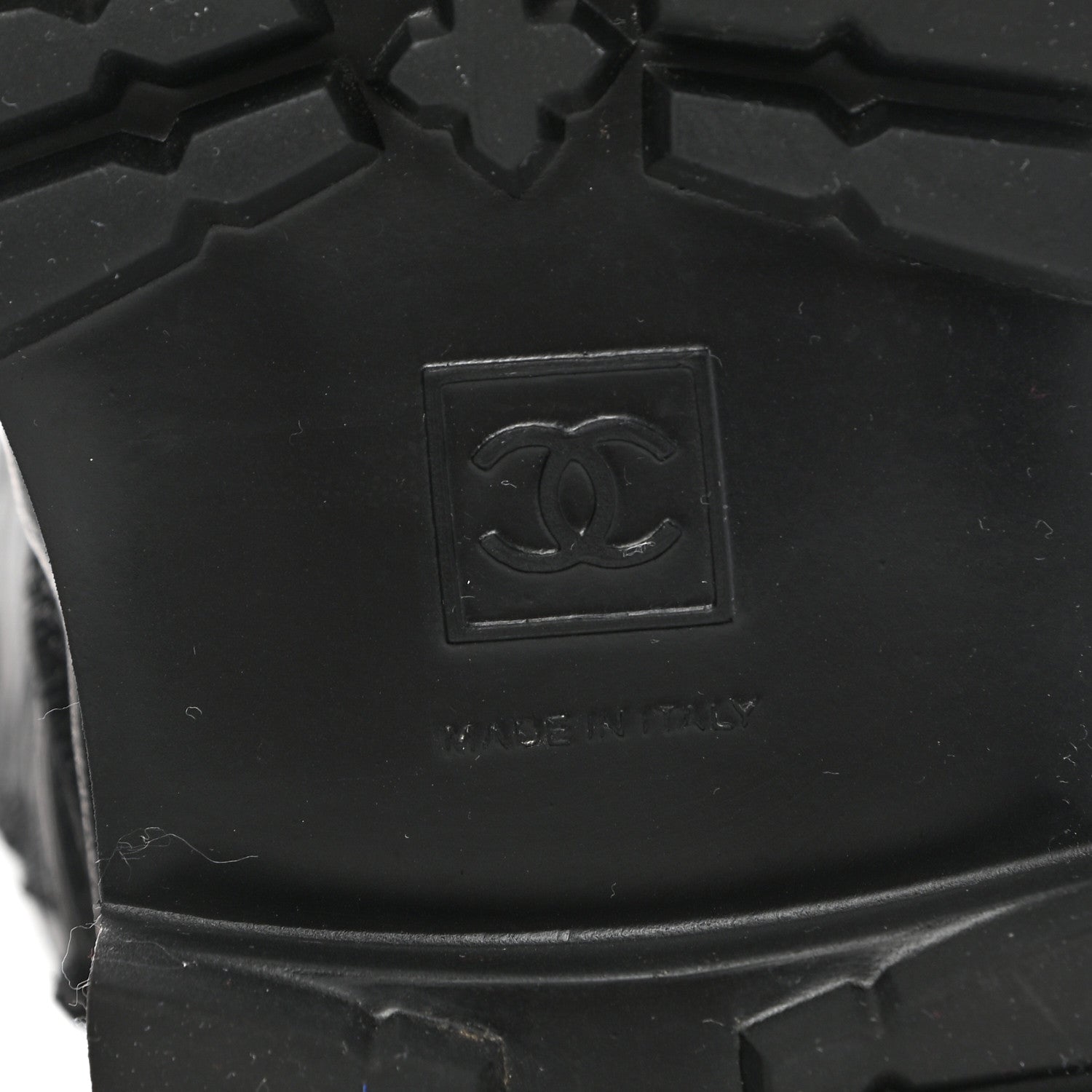 Chanel Calfskin Motorcycle Zipper Boots 38.5 Black 6 of 8