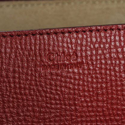 Chloe Grained Calfskin Lambskin Drew Shoulder Bag Red 6 of 7