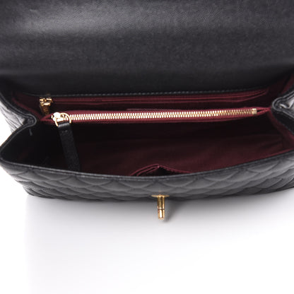 Chanel Caviar Quilted Small Coco Handle Flap Black 5 of 11