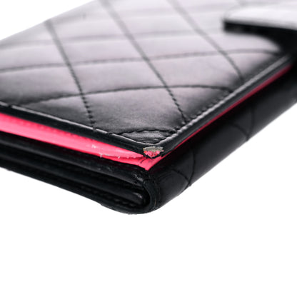 Chanel Calfskin Quilted Cambon Long Double Wallet Black 14 of 29