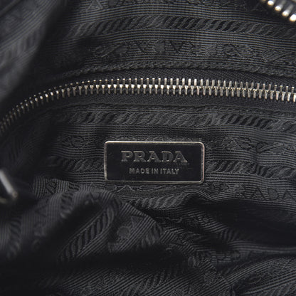 Prada Soft Calfskin Nappa Shoulder Bag Black 6 of 9