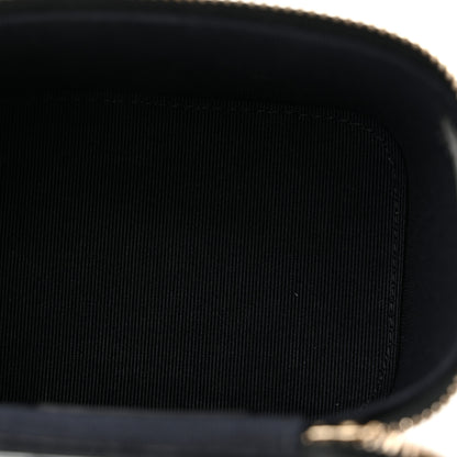 Chanel Lambskin Quilted Top Handle Mini Vanity Case With Chain Black 5 of 10