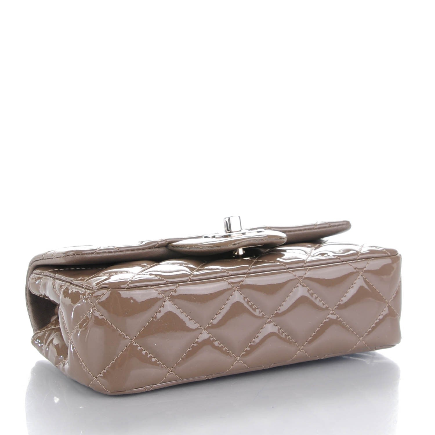 Chanel Patent Quilted Extra Mini Flap Grey 4 of 8