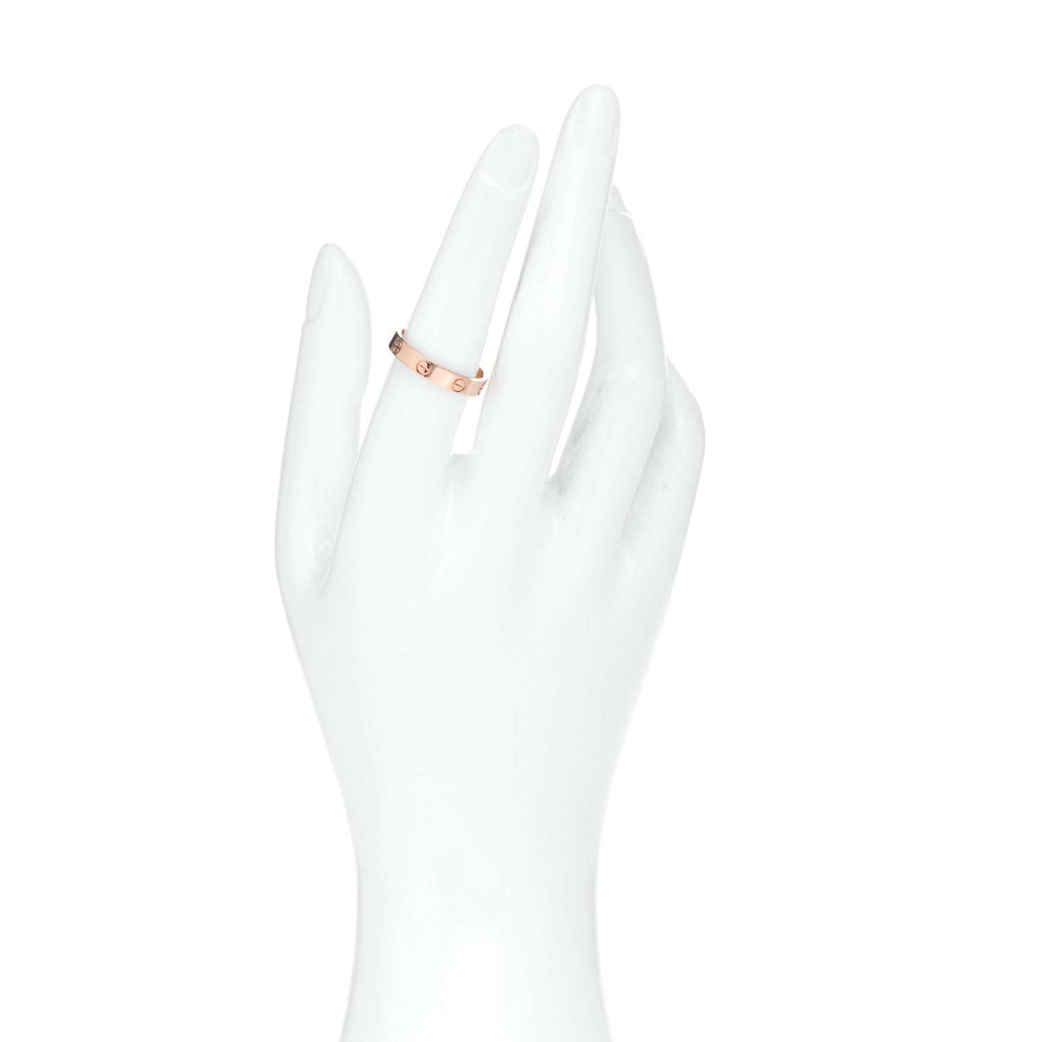 Cartier 18K Pink Gold 3.5mm LOVE Wedding Band Ring 55 7.25 2 of 5