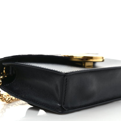 Fendi Vitello Liberty F is Fendi Bi-Color FF 1974 Embossed Envelope Belt Bag Maya Black 8 of 11