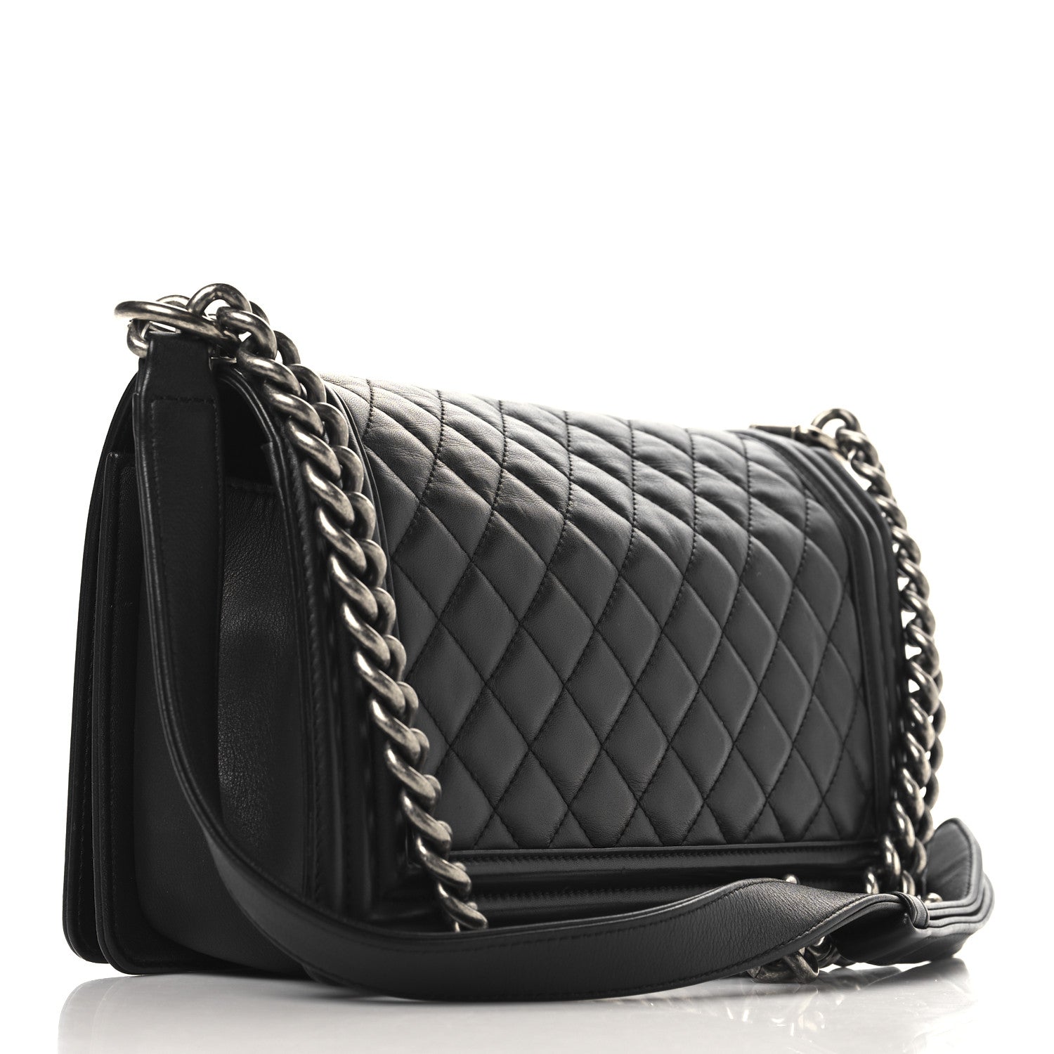 Chanel Calfskin Quilted Medium Boy Flap Black 3 of 12