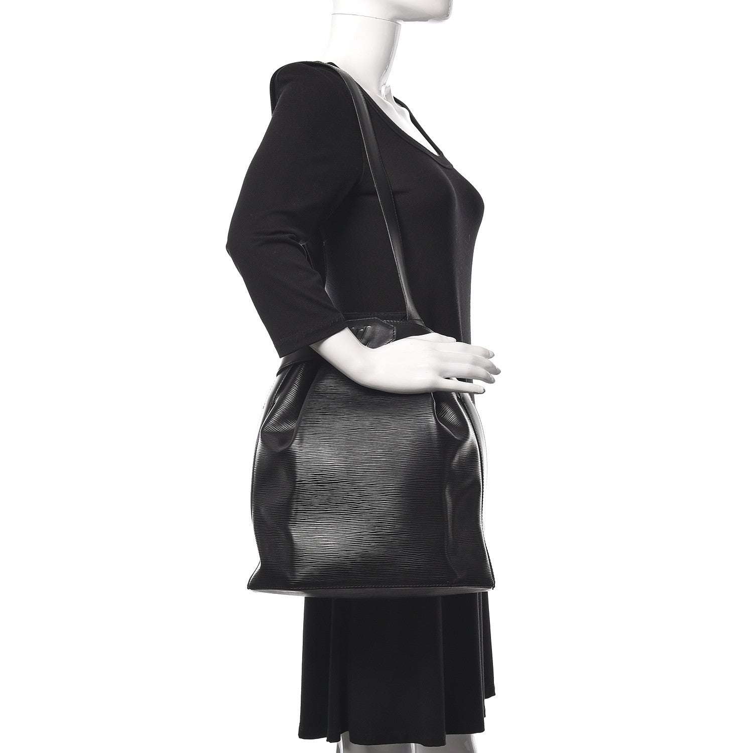 Louis Vuitton Epi Sac D'Epaule GM Black 2 of 11