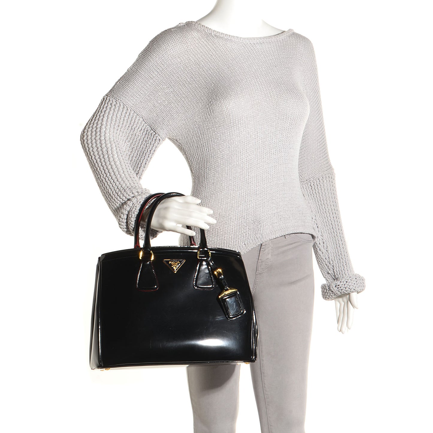 Spazzolato Parabole Tote Nero Black
