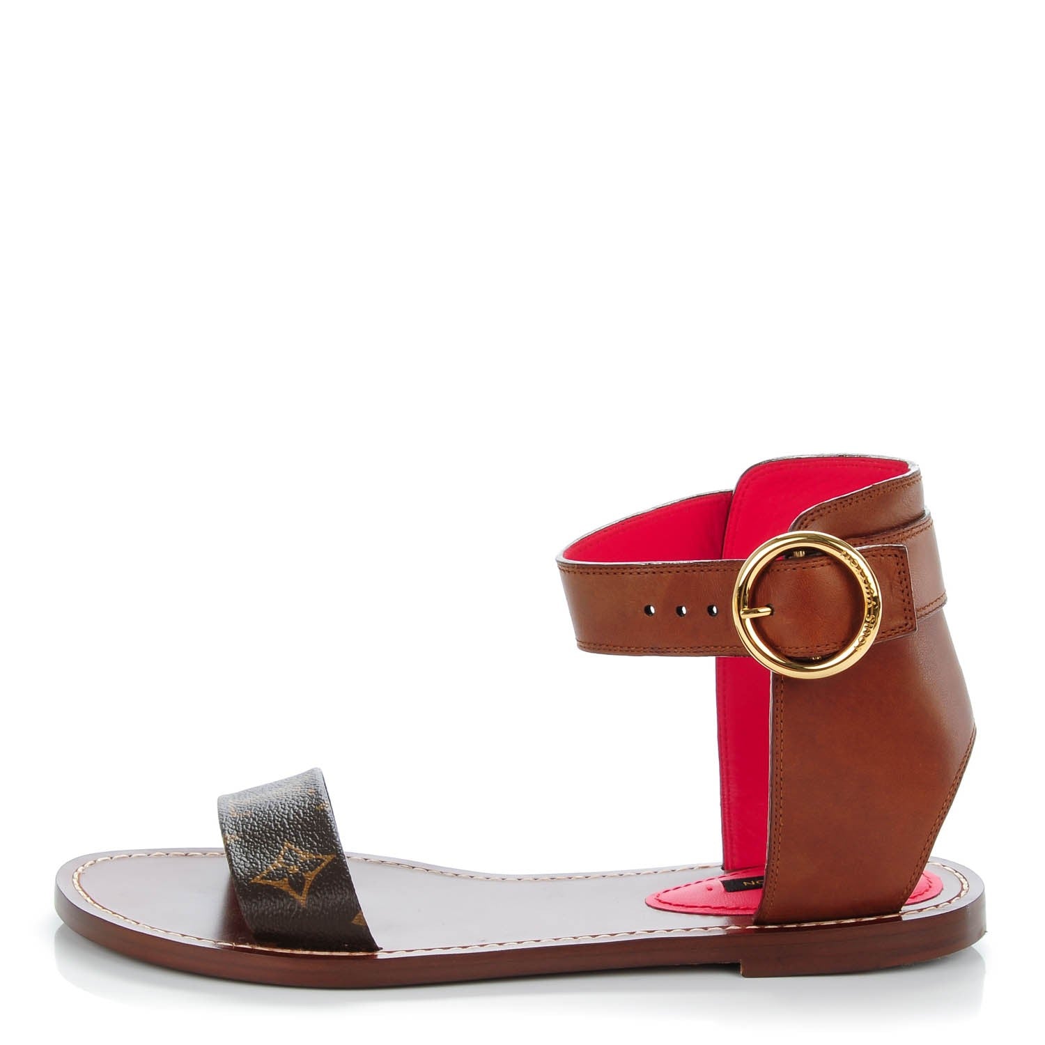 Louis Vuitton Calfskin Monogram Ocean Drive Flat Sandals 39 1 of 7