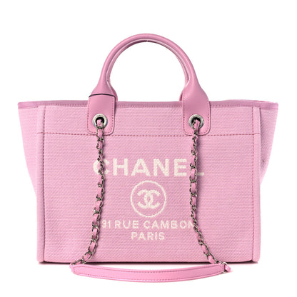 Chanel Mixed Fibers Small Deauville Tote Pink 3 of 10