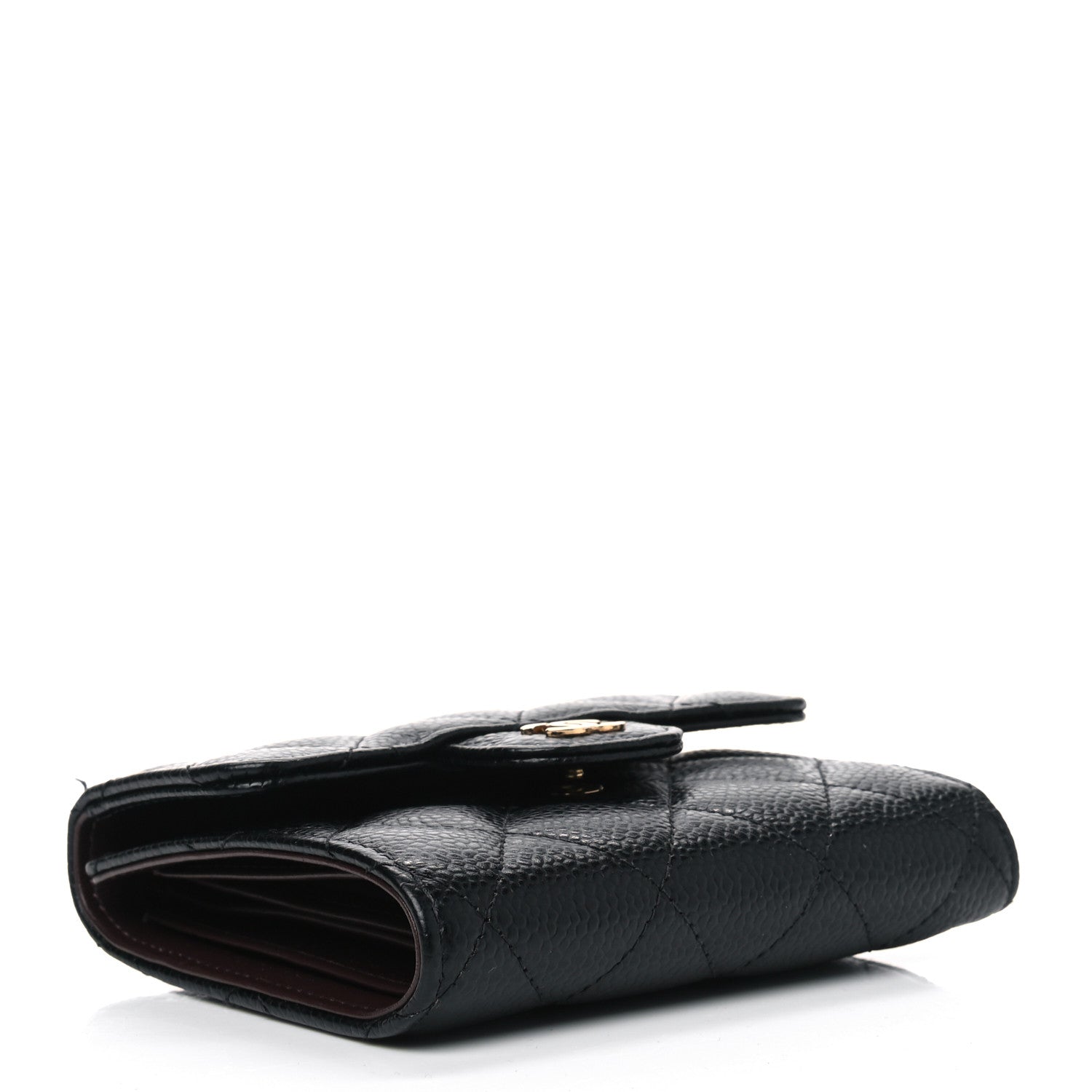 Chanel Caviar Quilted Compact Flap Wallet Black 3 of 6