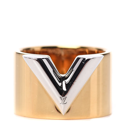 Louis Vuitton Brass Essential V Ring M Gold Silver 1 of 5