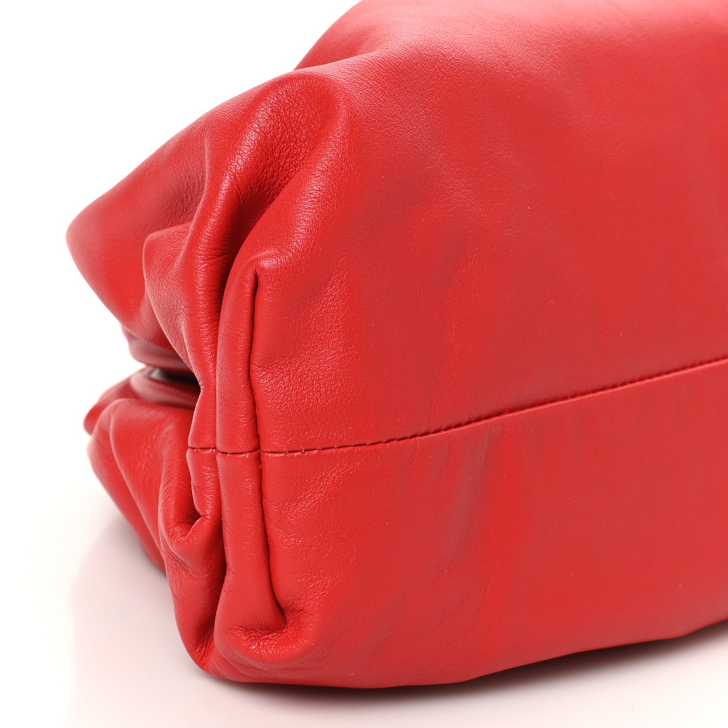 Bottega Veneta Smooth Butter Calf The Pouch Oversized Clutch Bright Red 9 of 10